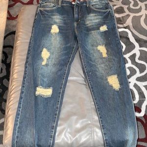 Navy Blue distressed Jeans